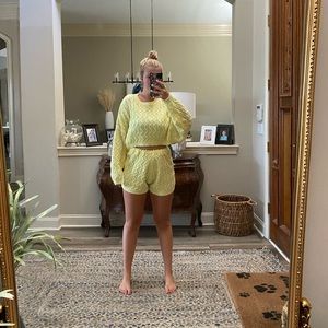 Yellow sweater set